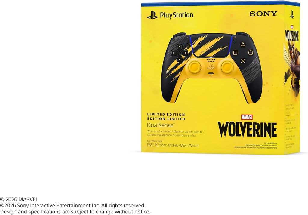 DualSense Wireless Controller – Marvel’s Wolverine Battle Yellow Limited Edition