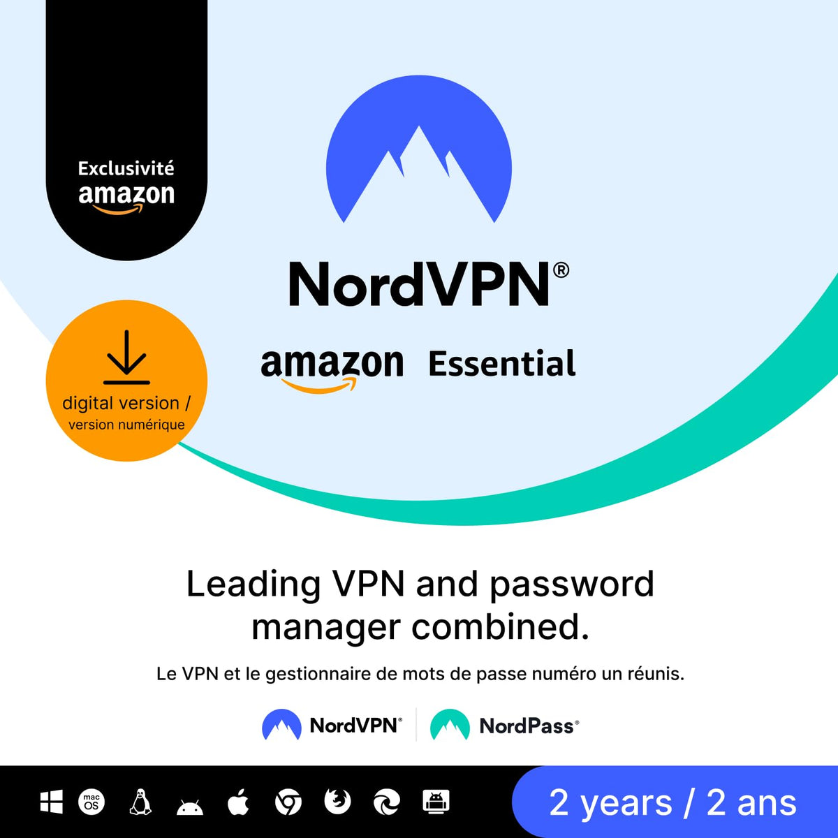 NordVPN Standard, 10 Devices, 1-Year, VPN & Cybersecurity, Digital Code