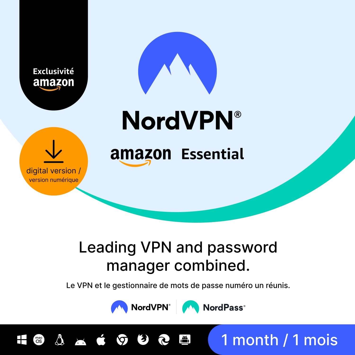 NordVPN Standard, 10 Devices, 1-Year, VPN & Cybersecurity, Digital Code