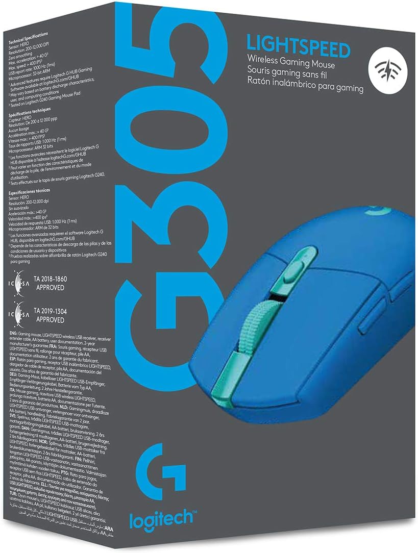 Logitech G305 Lightspeed Wireless Gaming Mouse - Black