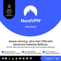 NordVPN Standard, 10 Devices, 1-Year, VPN & Cybersecurity, Digital Code