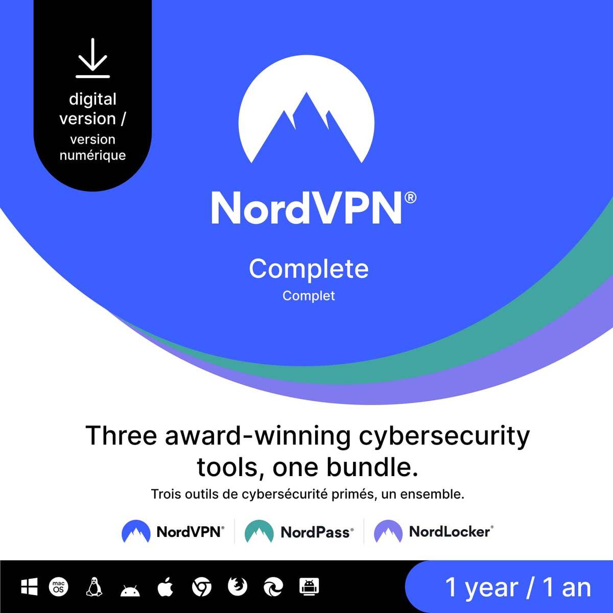 NordVPN Standard, 10 Devices, 1-Year, VPN & Cybersecurity, Digital Code