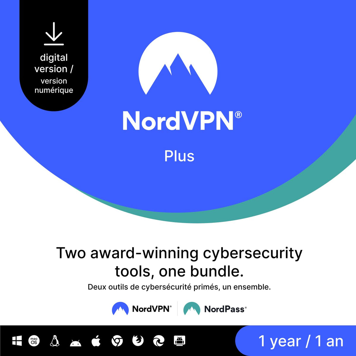 NordVPN Standard, 10 Devices, 1-Year, VPN & Cybersecurity, Digital Code