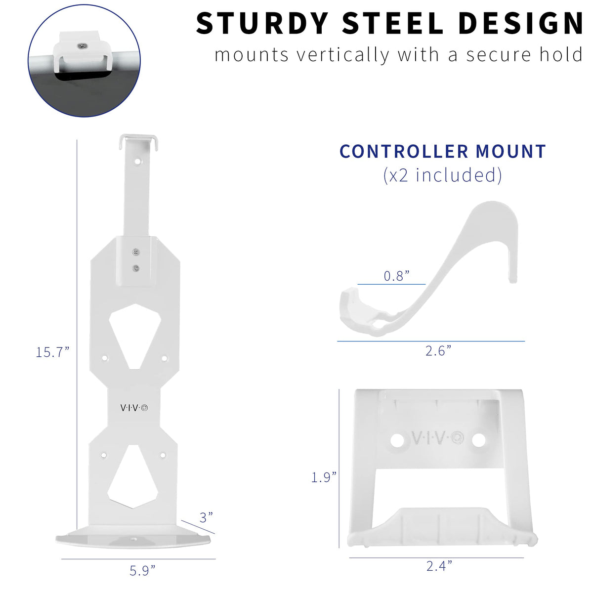 VIVO Steel Wall Mount Bracket Designed for PS5