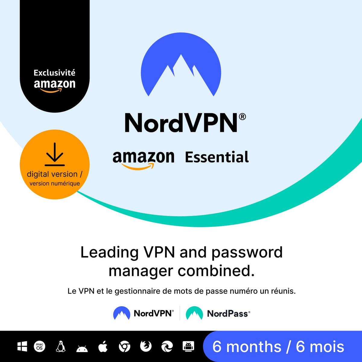 NordVPN Standard, 10 Devices, 1-Year, VPN & Cybersecurity, Digital Code