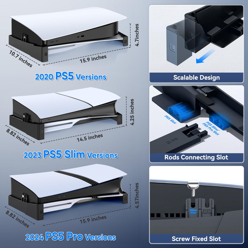 OIVO PS5/ Slim/Pro Horizontal Stand for Disc & Digital Console