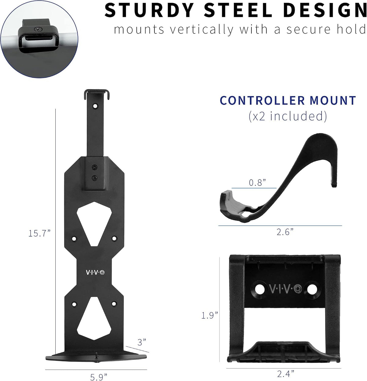 VIVO Steel Wall Mount Bracket Designed for PS5