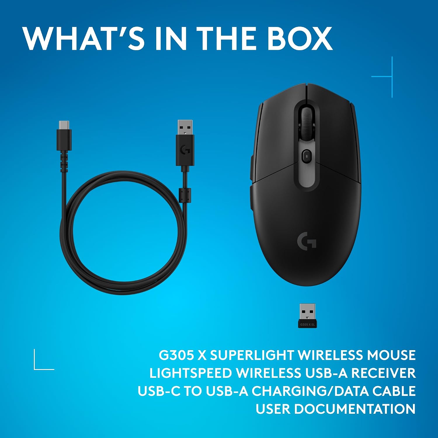 Logitech G305 Lightspeed Wireless Gaming Mouse - Black
