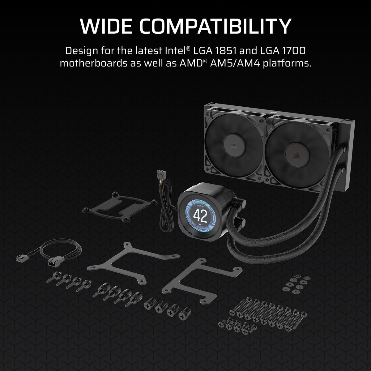 CORSAIR Nautilus 360 RS LCD Liquid CPU Cooler