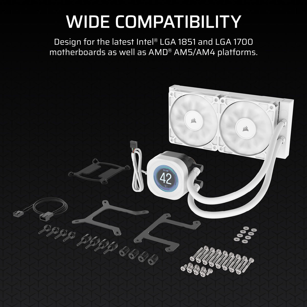 CORSAIR Nautilus 360 RS LCD Liquid CPU Cooler