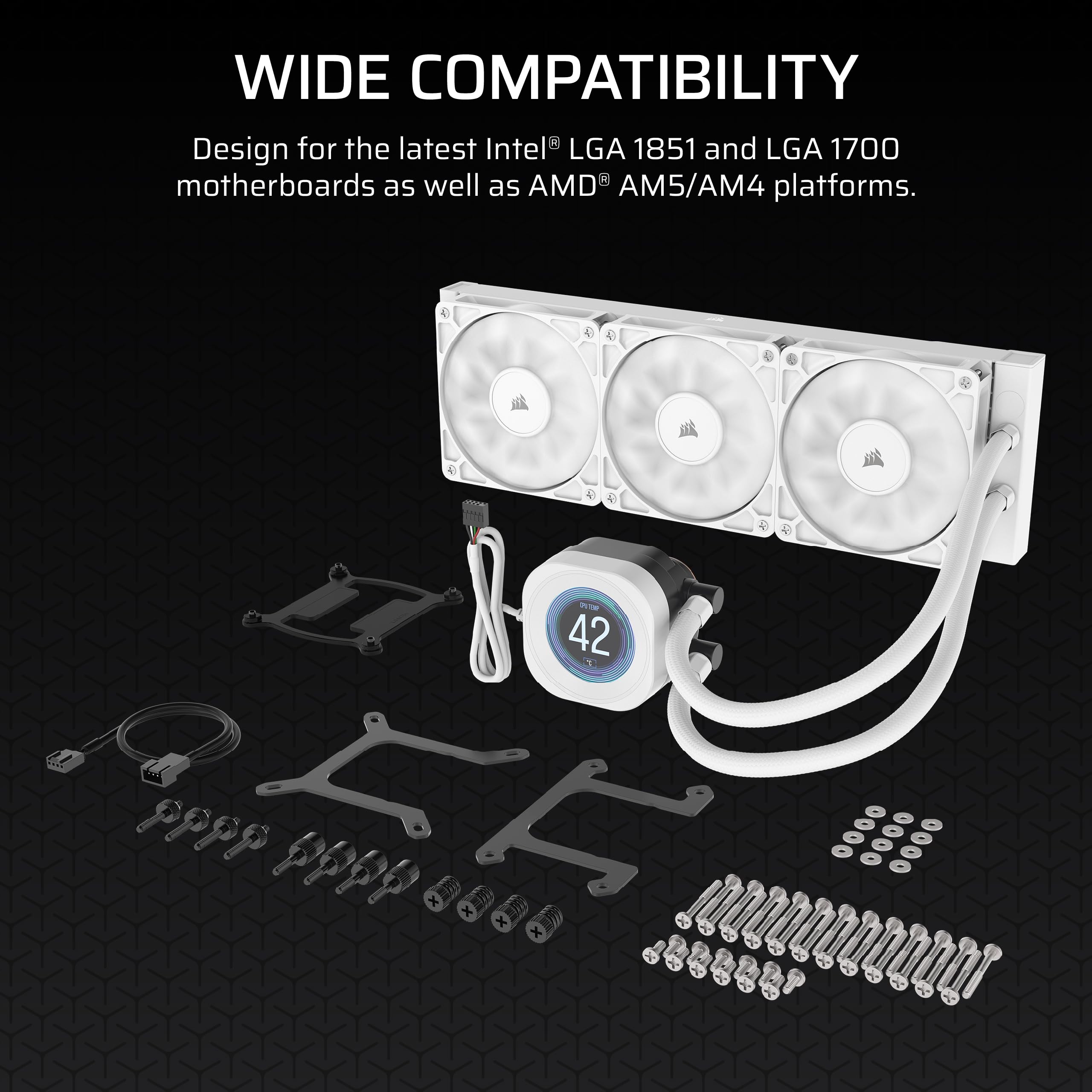 CORSAIR Nautilus 360 RS LCD Liquid CPU Cooler