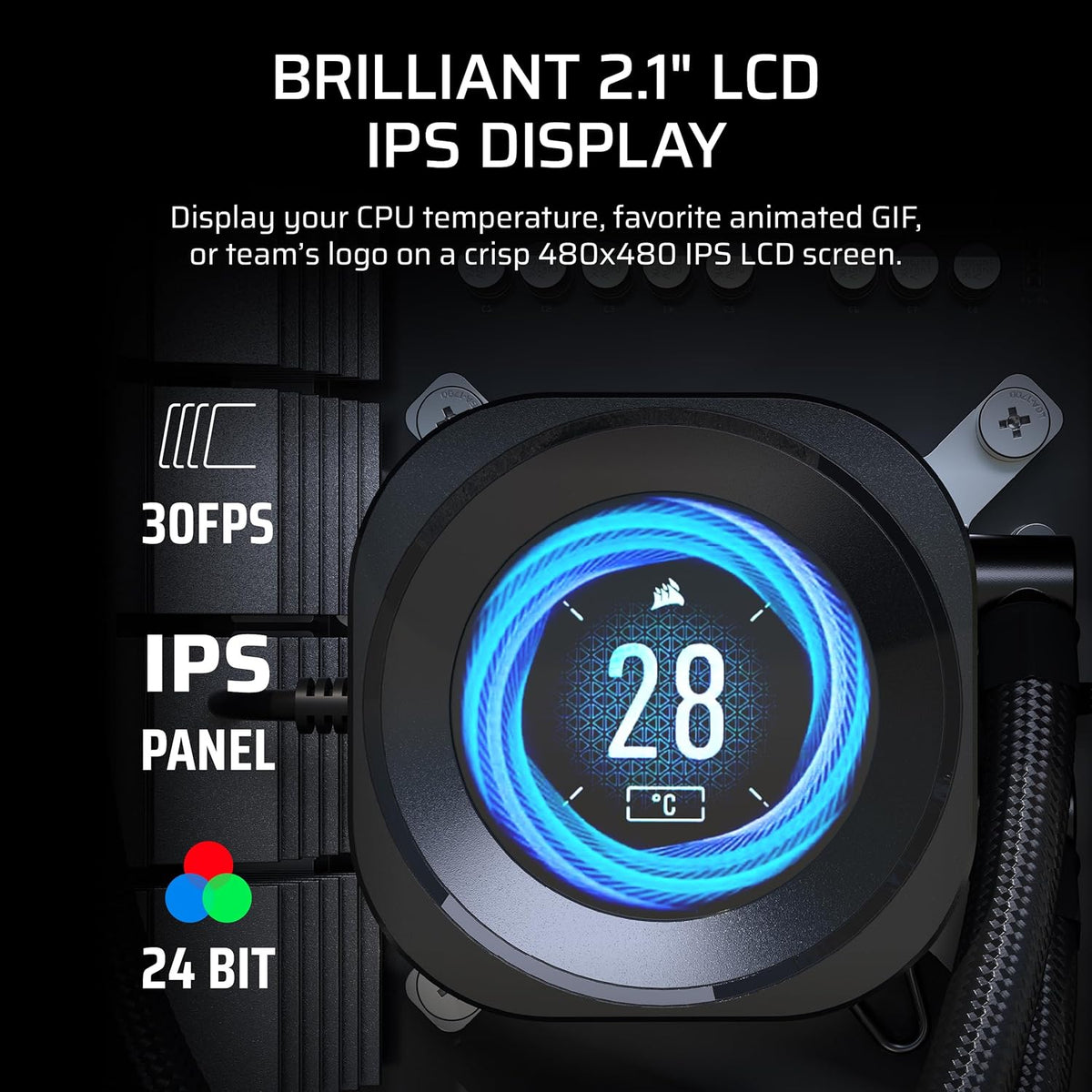 CORSAIR Nautilus 360 RS LCD Liquid CPU Cooler