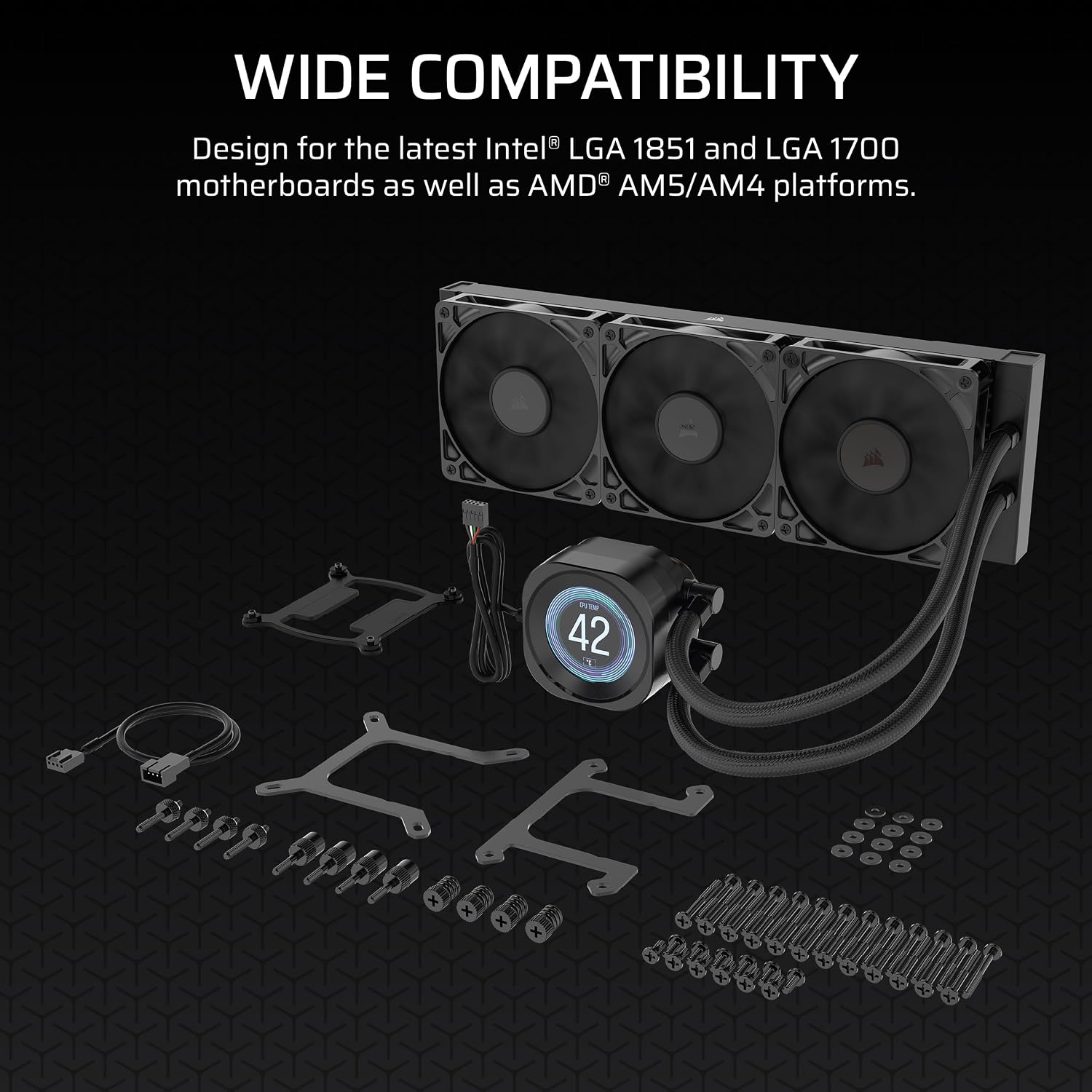 CORSAIR Nautilus 360 RS LCD Liquid CPU Cooler
