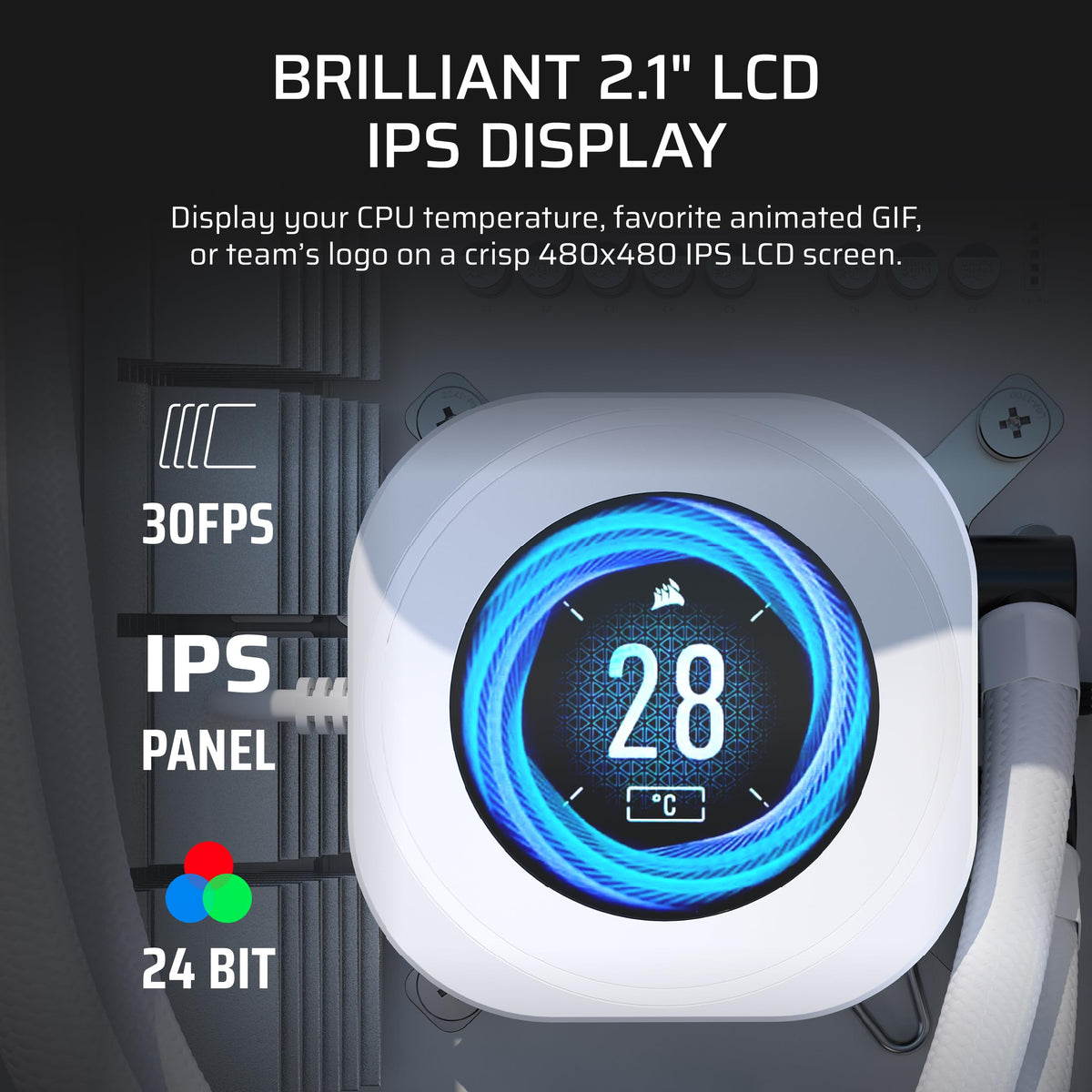 CORSAIR Nautilus 360 RS LCD Liquid CPU Cooler